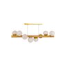 Lustre Pendente Jaboticaba Espiral Dourado Retro Bola 8 Globos - 1