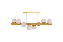 Ver imagem 1 de Lustre Pendente Jaboticaba Espiral Dourado Retro Bola 8 Globos