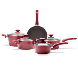 Conjunto de Panelas 5 Peças Ceramic Life Optima Vermelho Brinox - 1 Conjunto de Panelas 5 Peças Ceramic Life Optima Vermelho Brinox - 1