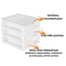 Mini Gaveteiro para Organizar Transparente 3 Gavetas Maquiagens Jóias Escritório Ordene - 4