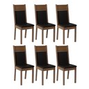 Ver imagem 1 de Kit 6 Cadeiras Rustic/preto 4280 Madesa