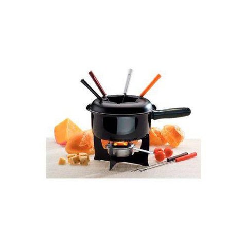 Conjunto para Fondue e Petiscos 10 Peças Preto - Brinox