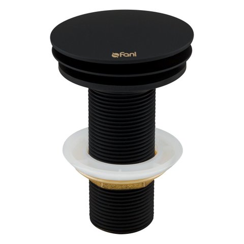 Válvula Click Redonda para Lavatório Ref 1608 Bk Cor: Preto Fosco Fani