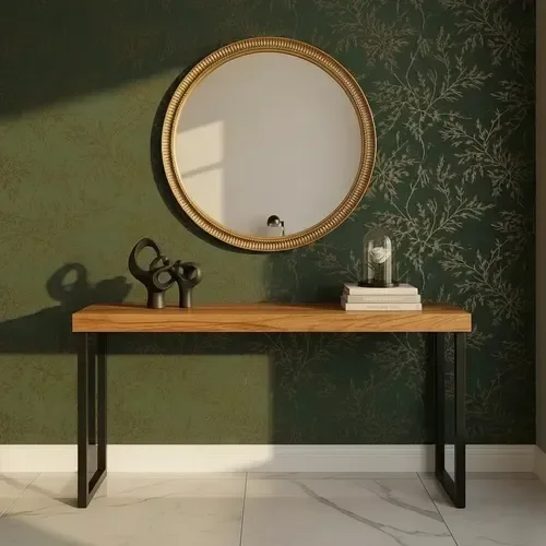 Aparador Madeira Decor Shop com Acabamento em Verniz 120cm Madeira Teca