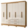Guarda Roupa Casal San Lorenzo 8 Portas Freijó Off White Moval - 1