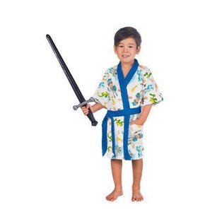 Roupão Infantil Cavaleiro Pp Felpudo 1 peça Azul - Lepper
