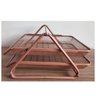 Caixa de Correspondência Organizador de Mesa Dupla Metal Rose Gold Gv Office - 4