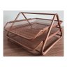 Caixa de Correspondência Organizador de Mesa Dupla Metal Rose Gold Gv Office - 3