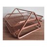 Caixa de Correspondência Organizador de Mesa Dupla Metal Rose Gold Gv Office - 6