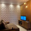 Ver imagem 4 de 100 Placas 3d Revestimento Decorativo de Parede - 6,25 M²