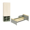 Ver imagem 2 de Quarto Infantil Cama com Grades Petit e Guarda Roupa Curió 2 Portas Casatema MadeiraOriginals Verde