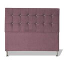 Ver imagem 1 de Cabeceira de Cama Box Cristal Queen 160 Cm Botão Strass Suede Rosê do Lar Móveis