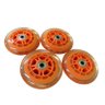 Roda Silicone Patinete Patins Abec 7 Esporte Kit 4 Rodas Laranja (RA-C) - 3