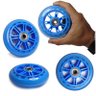 Kit 8 Rodas Rodinha Silicone Patins Patinete 100mm Abec 7 Azul (RA-C) - 2