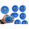 Kit 8 Rodas Rodinha Silicone Patins Patinete 100mm Abec 7 Azul (RA-C) - 1