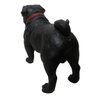 Pug Cachorro Decoração cão Decorativo Jardim Casa Realista - Preto - 5