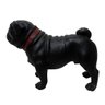 Pug Cachorro Decoração cão Decorativo Jardim Casa Realista - Preto - 4