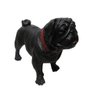 Pug Cachorro Decoração cão Decorativo Jardim Casa Realista - Preto - 3