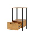 Ver imagem 2 de Mesa Auxiliar Escritório/mesa Cabeceira 100% Mdf 1 Gaveta 40cm Industrial F39 Pradel Móveis