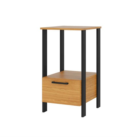 Mesa Auxiliar Escritório/mesa Cabeceira 100% Mdf 1 Gaveta 40cm Industrial F39 Pradel Móveis