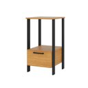 Ver imagem 1 de Mesa Auxiliar Escritório/mesa Cabeceira 100% Mdf 1 Gaveta 40cm Industrial F39 Pradel Móveis