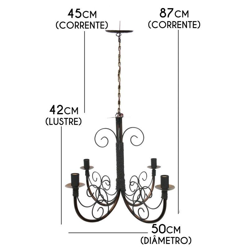 Lustre para Decoração e Iluminação de Varanda Rustica Direto da Fábrica - 2