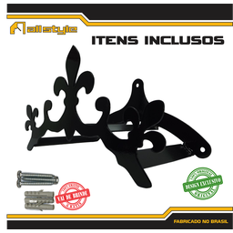 Suporte Mangueira Jardim CLÁSSICO PRETO ALL STYLE - 5