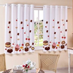 Cortina para Cozinha Estampada 2,00m x 1,30m - 1 Cortina para Cozinha Estampada 2,00m x 1,30m - 1