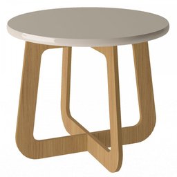 Mesa de Centro Jasmin 100% Mdf Off White/Carvalho - Artely Móveis - 2