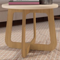 Mesa de Centro Jasmin 100% Mdf Off White/Carvalho - Artely Móveis - 1