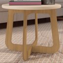 Ver imagem 1 de Mesa de Centro Jasmin 100% Mdf Off White/Carvalho - Artely Móveis