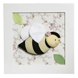 Quadro Decorativo Abelha Quarto Bebê Infantil Menina - 1 Quadro Decorativo Abelha Quarto Bebê Infantil Menina - 1