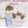 Quadro Arabesco Menino com Irmãzinha Rosa Quarto Bebê Infantil Menina Menino - 1