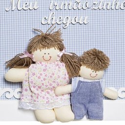 Quadro Arabesco Menina Com Irmãozinho Quarto Bebê Menina Menino - 1