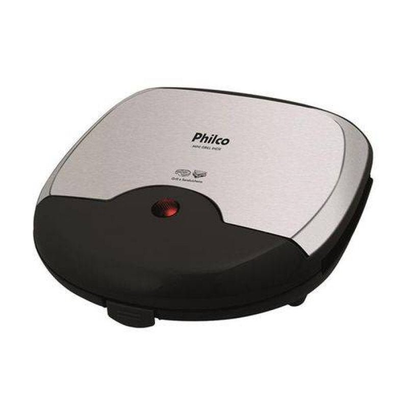 Mini Grill Philco - Inox/preto - 110v - 1