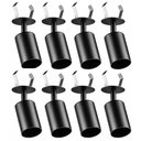 Ver imagem 1 de Kit 8 Spots de Teto 6x18cm Preto GU10 MR16 Bivolt 7W Embutir Neo Dital Forro Gesso Madeira PVC