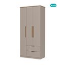 Ver imagem 3 de Guarda Roupa Solteiro 3 Portas Milan Carraro Avelã