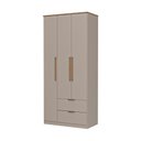 Ver imagem 2 de Guarda Roupa Solteiro 3 Portas Milan Carraro Avelã