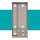 Ver imagem 6 de Guarda Roupa Solteiro 3 Portas Milan Carraro Avelã
