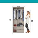 Ver imagem 7 de Guarda Roupa Solteiro 3 Portas Milan Carraro Avelã