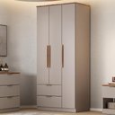 Ver imagem 1 de Guarda Roupa Solteiro 3 Portas Milan Carraro Avelã