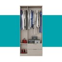 Ver imagem 5 de Guarda Roupa Solteiro 3 Portas Milan Carraro Avelã