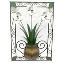 Ver imagem 1 de Quadro Artesanal de Ferro Rústico Decorativo com Flores Colonial - Branco