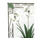 Ver imagem 3 de Quadro Artesanal de Ferro Rústico Decorativo com Flores Colonial - Branco