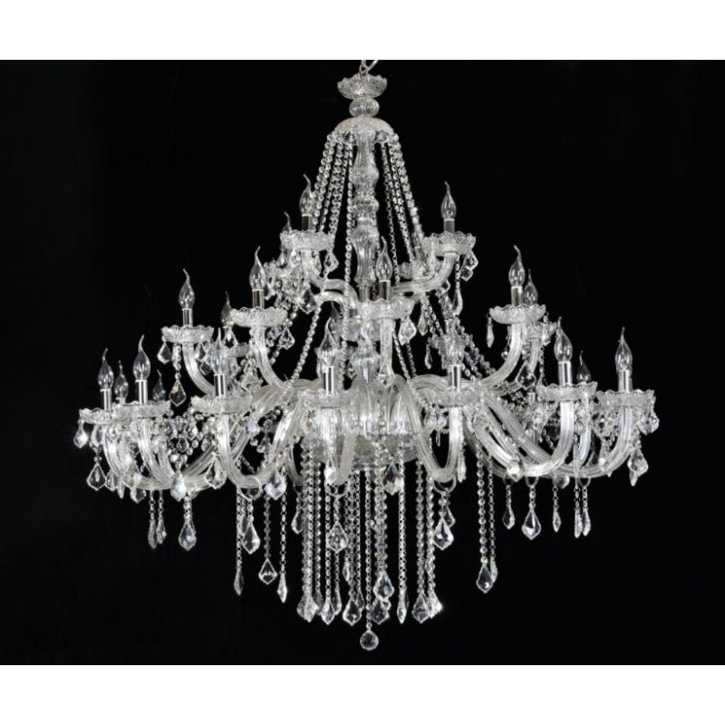 Lustre de Cristal Maria Thereza Transparente 28 Braços Arquitetizze ...