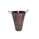 Ver imagem 4 de Balde Vaso Enfeite de Ferro Com Alça Jardim Quintal Decoração Flor Libelula Rosa