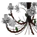 Ver imagem 6 de Lustre de Teto Simples Decorativo com Flores em Metal para Sala - Branco
