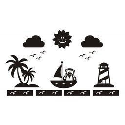 Painel de Parede para Decoração Quarto de Bebê modelo Urso Marinheiro - 3