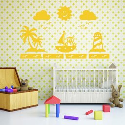 Painel de Parede para Decoração Quarto de Bebê modelo Urso Marinheiro - 2