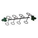 Ver imagem 1 de Porta Vinhos de Ferro Parede Artesanal para 4 Garrafas